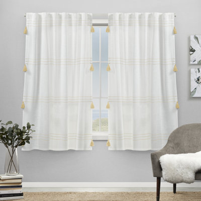 Paire de rideaux semi-transparents avec passe-tringle Kumsal