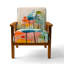 Chaise rembourrée Abstract Botanicals-732683948