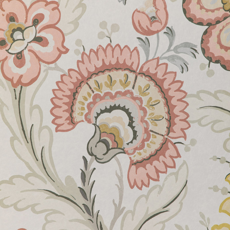 Avondale Wimberly Paper 11' L x 27.5" W Wallpaper Roll, Blush/Stone