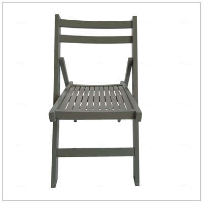 Furniture Slatted Wood Folding Special Event Chair - Set Of 4, Foldable Design For Indoor And Outdoor Use