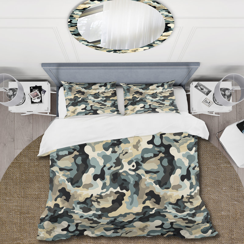 Ensemble de housse de couette camouflage Industrial Fusion - Polyester microfibre