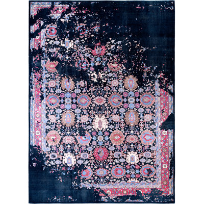 Overdyed One-of-a-Kind 8' 10" X 12' 4" Hand Knotted Area Rug
