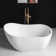 54" x 28" Freestanding Soaking Acrylic Single Slipper Bathtub with Reversible Drain