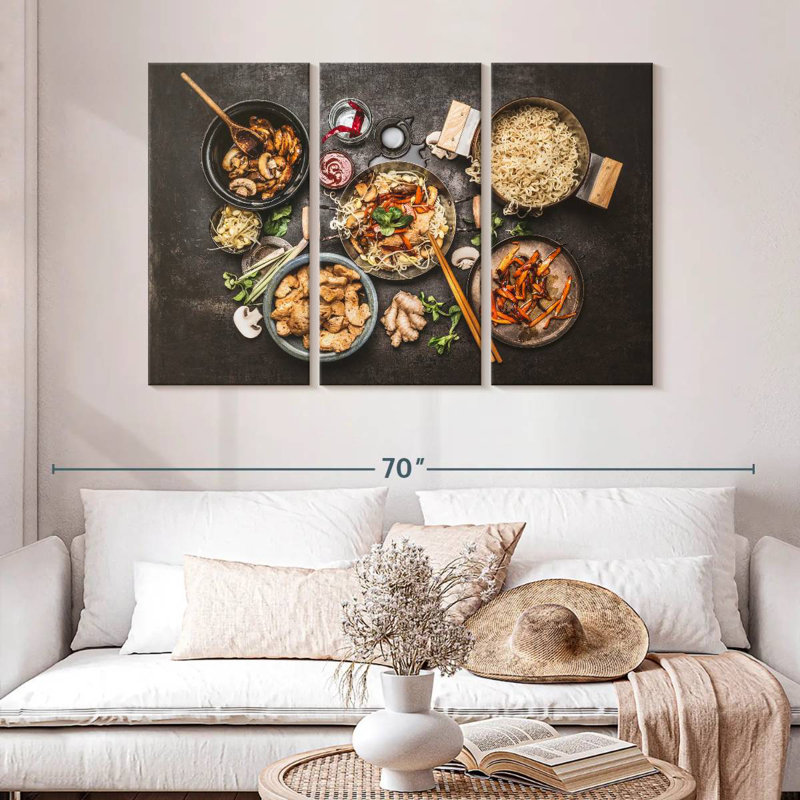 Yarlin Asian Cuisine Noodles, 32" H x 50" W