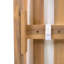 Ensemble de chaises de salle à manger d'extérieur 2 pièces: bois d'acacia avec dossier en corde brun et coussin beige, tissu hydrofuge, capacité de 400 lb, finition teck clair