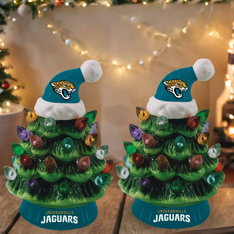 Mini arbre de Noël de table 4 po à DEL, Jacksonville Jaguars