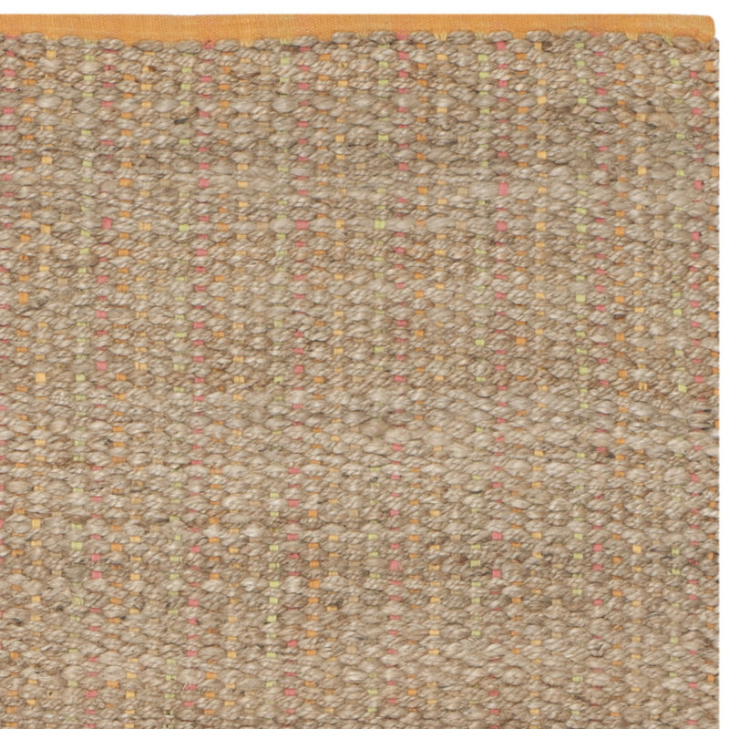 Scorpius Hand Woven Jute/Cotton Solid Color Rug in Beige, Rectangle 6' x 9'