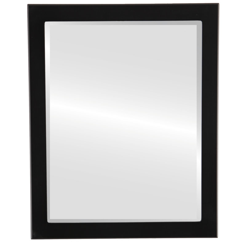 Akien Rectangle Mirror, 17" H x 13" W, Matte Black