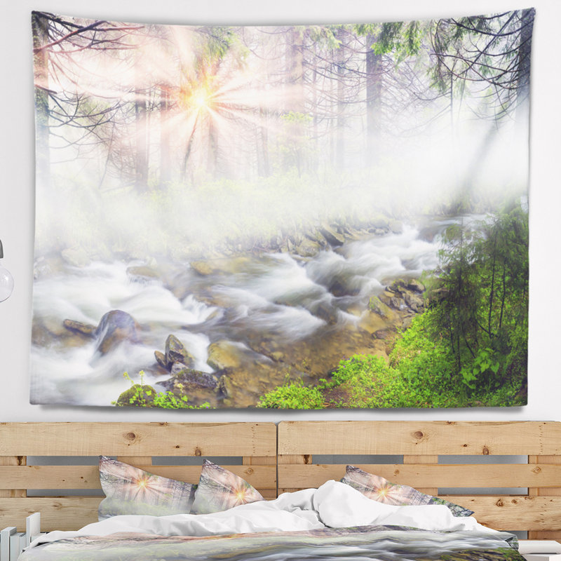 Landscape Polyester Tapestry, 78" H x 92" W