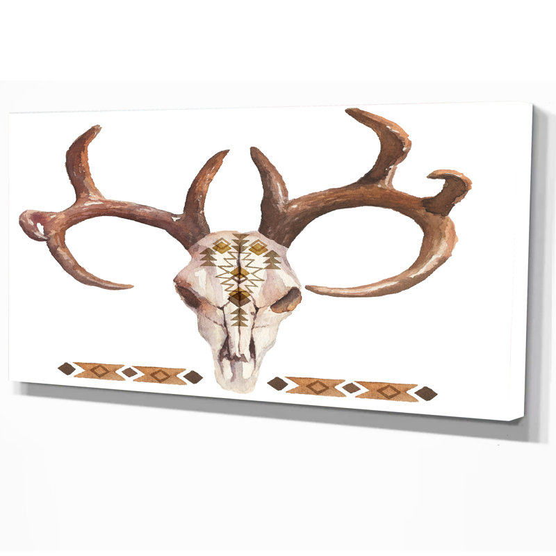 « real cerf antler », impression, H 16 po x l 32 po x P 1 po, Toile tendue