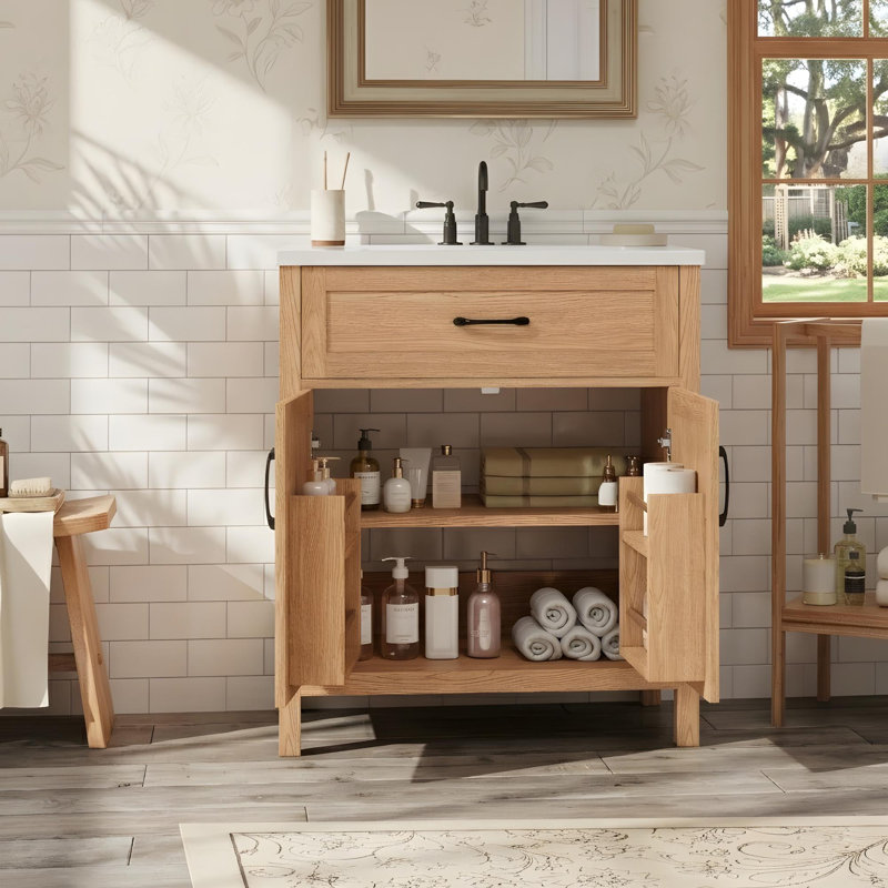 Meuble-lavabo de 30 po avec lavabo et rangement polyvalent