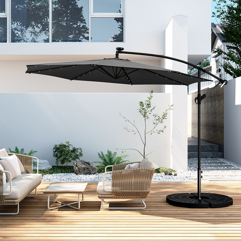 300cm Balcony Parasol, Grey