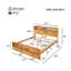 Cadre de lit Rigsby en bois pour lit king size avec tête et pied de lit à double rangement ouvert-139223120