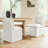 19" Wide Modern Beige Dining Chair With Padded Backrest