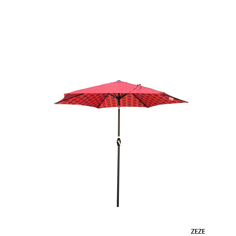 9FT UMBRELLA Ice Pattern, Pattern + Orange