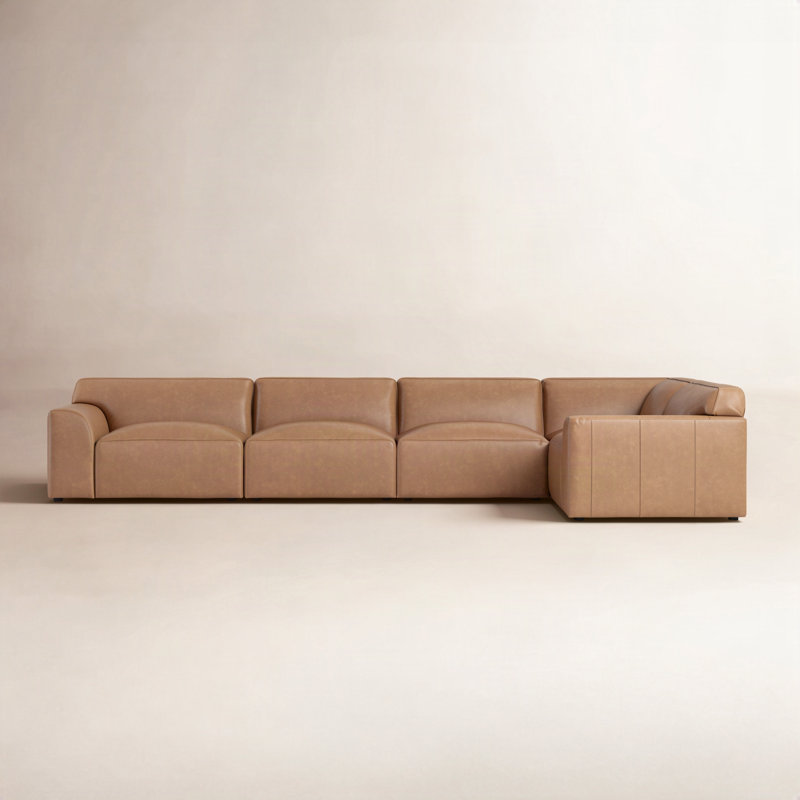 Morell 5-Piece Top Grain Leather Sectional