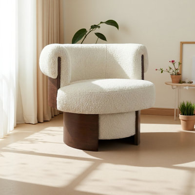 Fauteuil demi-tonneau pivotant 32 po Modern