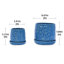 2 pots de fleurs en céramique de 7 po de couleur bleu marine antique, résistants à la chaleur et aux intempéries, trou de drainage pour le développement des racines, pots de fleurs modernes avec finition bleue, 2, durabilité, espaces fonctionnels-1535956197