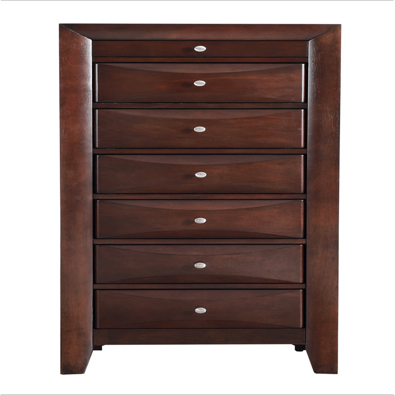 Commode pour femme 7 tiroirs Marilla G1525-LC, Cappuccino