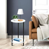 2 Piece Set Of Living Room Round Side Table, Space Decoration Table