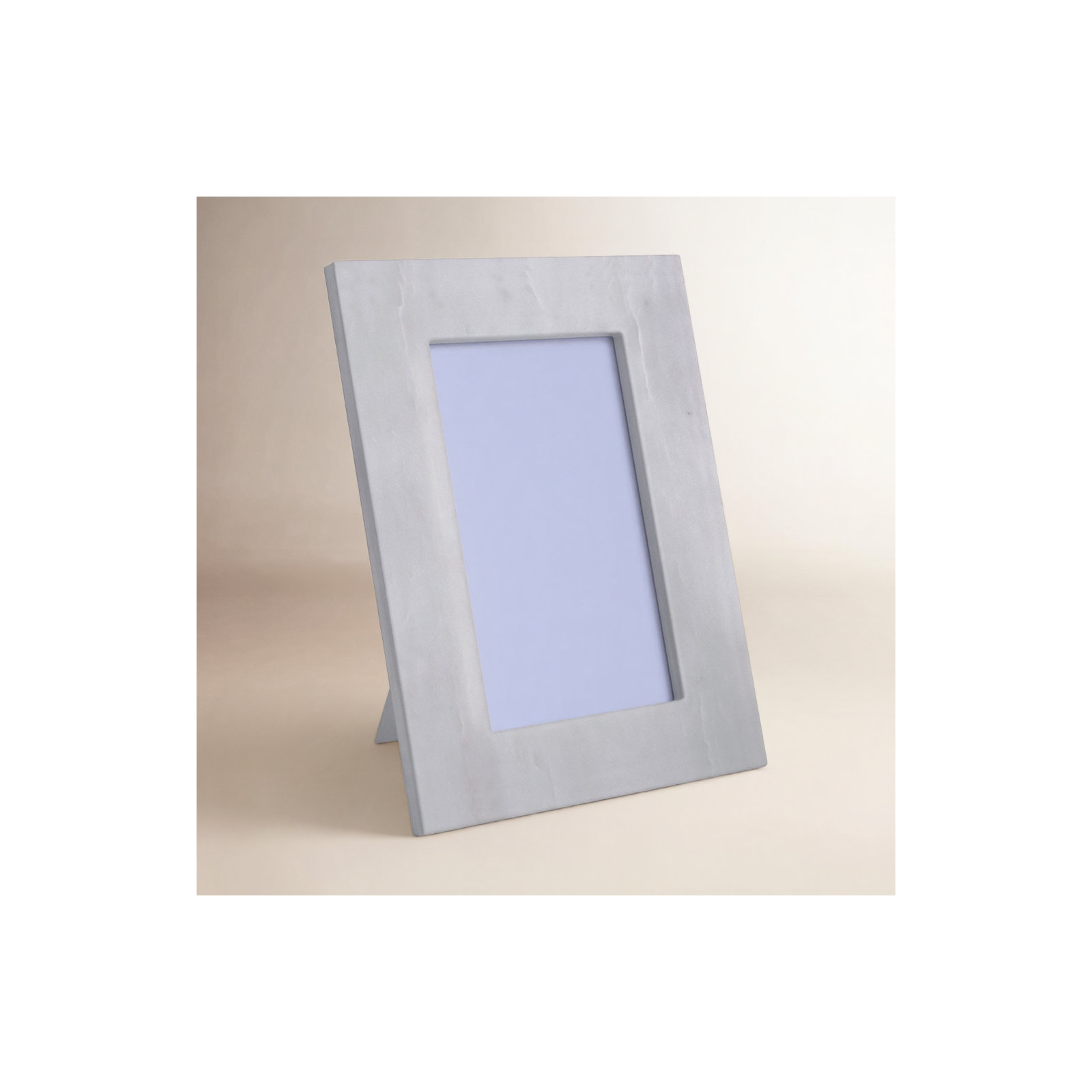 Matheson Marble Matte Picture Frame with Mat, 5" x 7", White