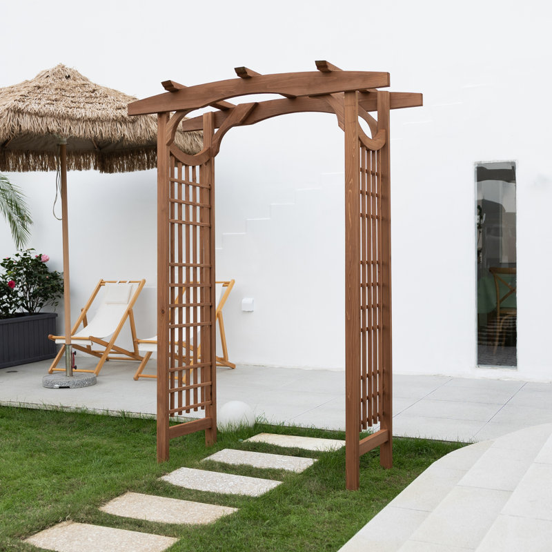Arches de jardin en bois massif l 59 po x P 30 po Minakumari