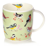 August Grove Kathie Mug - Bird Song, Set Of 2, Green Colour