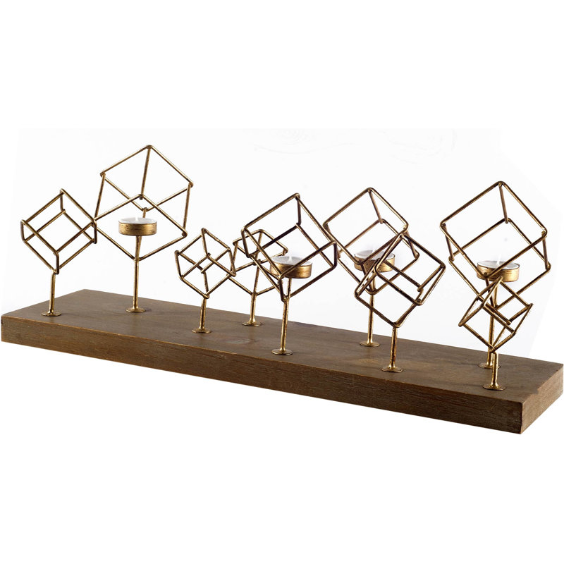 Porte-bougie de table en métal 8 po
