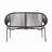 51.92'' Wide Curved Iron Loveseat-1967819230