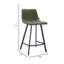 Tabouret de comptoir 35 po avec assise et repose-pieds en acier inoxydable-1563226208