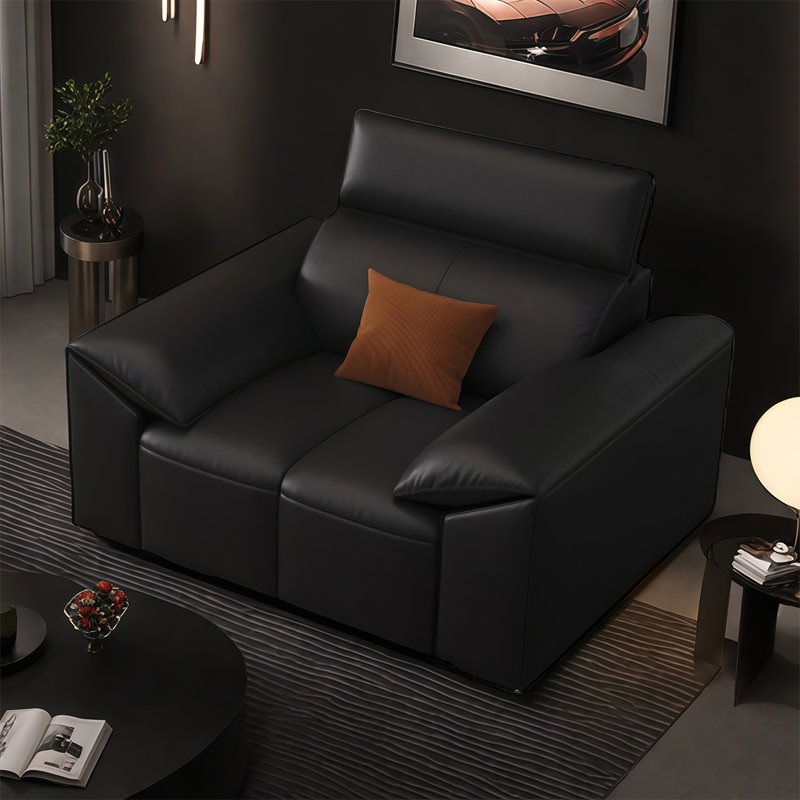 Canapé à rangée droite de style crème minimaliste français
