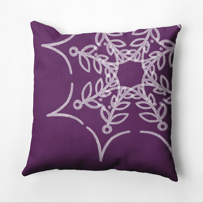 Reversible Throw Pillow, 26" x 26" , Purple