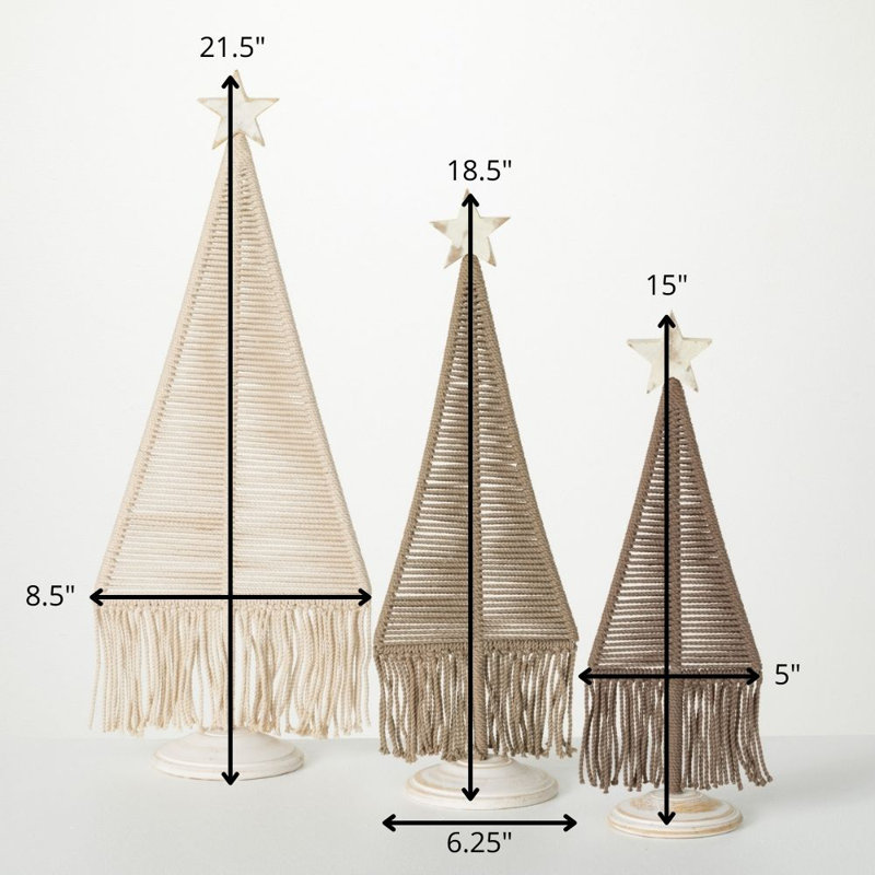 Ensemble de 3 pièces en macramé Bo-Ho