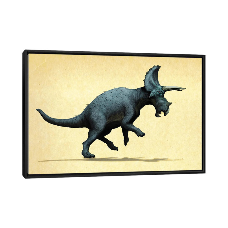 Lateral View Of A Triceratops by Paulo Leite Da Silva - Print on Canvas