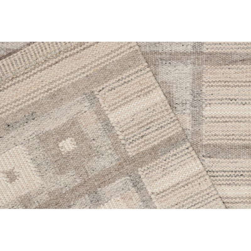 Scandinavian Wool Geometric Area Rug, Rectangle 9' x 12'