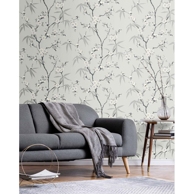 Rouleau de papier peint L 33 pi x l 20,9 po Asian Blossom, Orageux