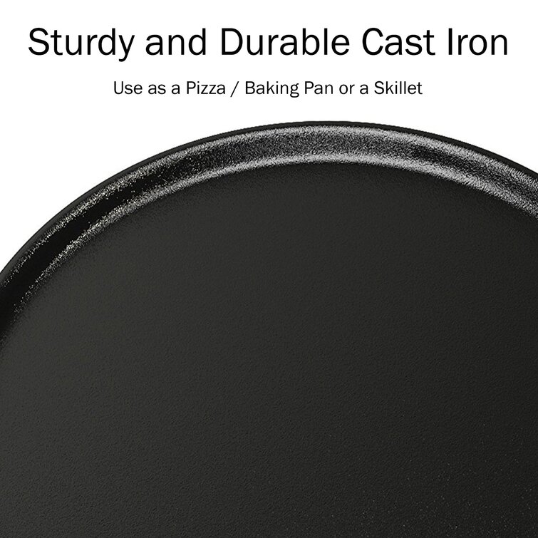 Home-Complete Cast Iron 17'' Pizza Pan & Reviews