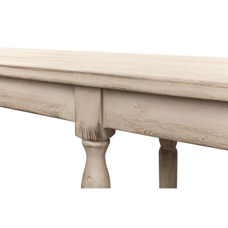Jensen 95'' Stony Grey Solid Wood Console Table with Storage