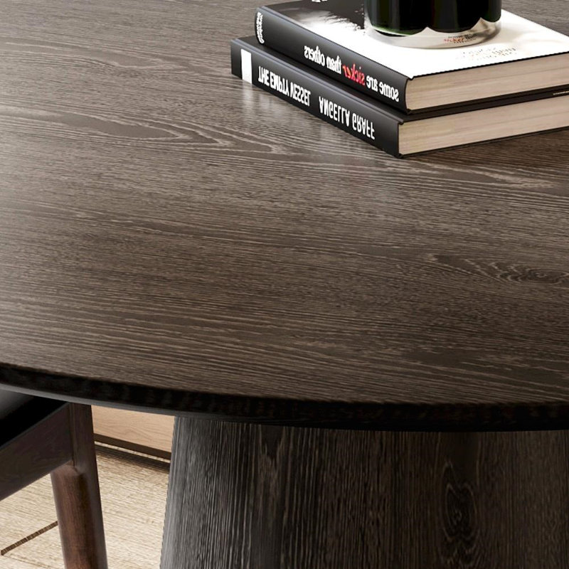 Solid Wood Black Round 43" Coffee Tabletop Only, 1.18" H x 43.31" W x 43.31" D