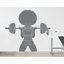 «Girl in Gym», autocollant mural, pouvoir, remise en forme, femmes, squat, décoration, entraînement, vinyle, autocollants muraux, chambre à coucher, 265DRE-1411712640-1411712651