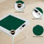 Table carrée pliante à cartes avec feutre vert, plateaux à puces et porte-gobelets pour 4 joueurs, table de poker et de Mahjong portable et durable