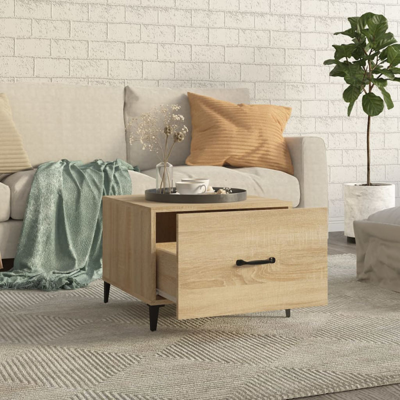 Izzybella Four Leg Coffee Table with Storage, Sonoma Oak