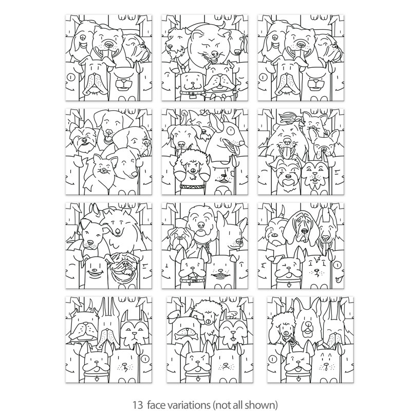 Oh My Dog 10" x 10" Porcelain Patterned Wall & Floor Tile