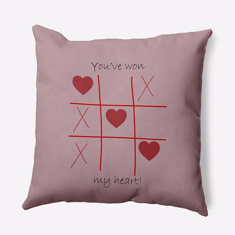 Reversible Throw Pillow, 16" H x 16" W, Square