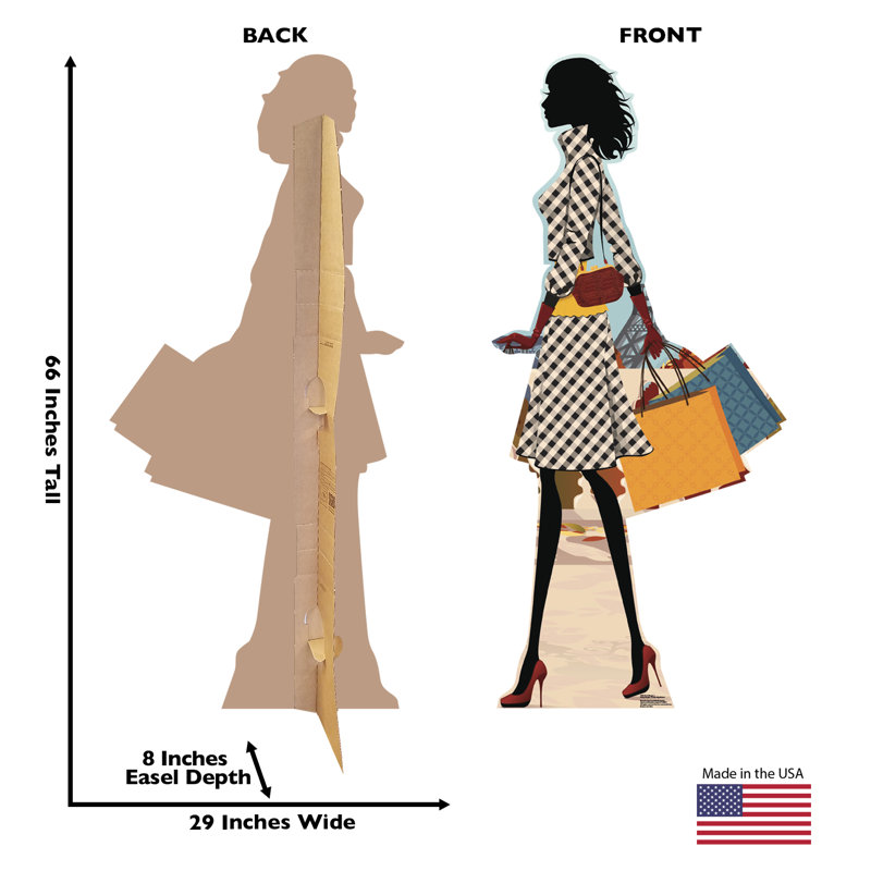 Life-Size Paris Shopper Cardboard Standup Display