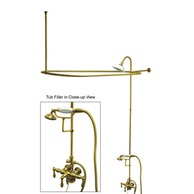 Système de douche complet Vintage à contrôle de volume avec valve brute