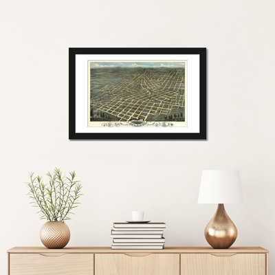 « atlanta map, 1871 », impression sur toile