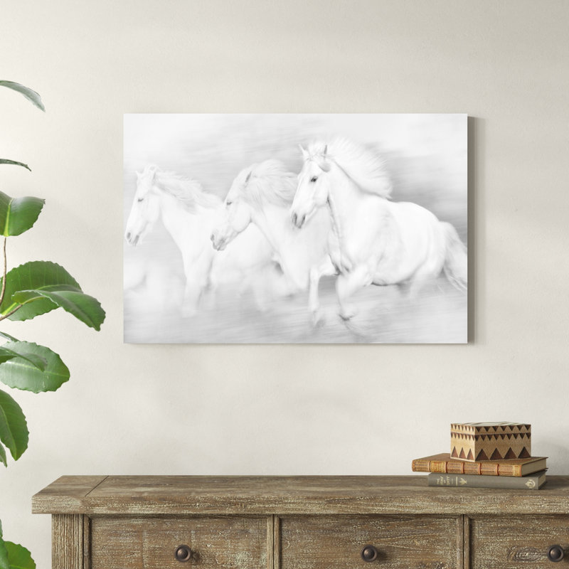 Tous les chevaux blancs, H 24 po x l 36 po x P 1,25 po