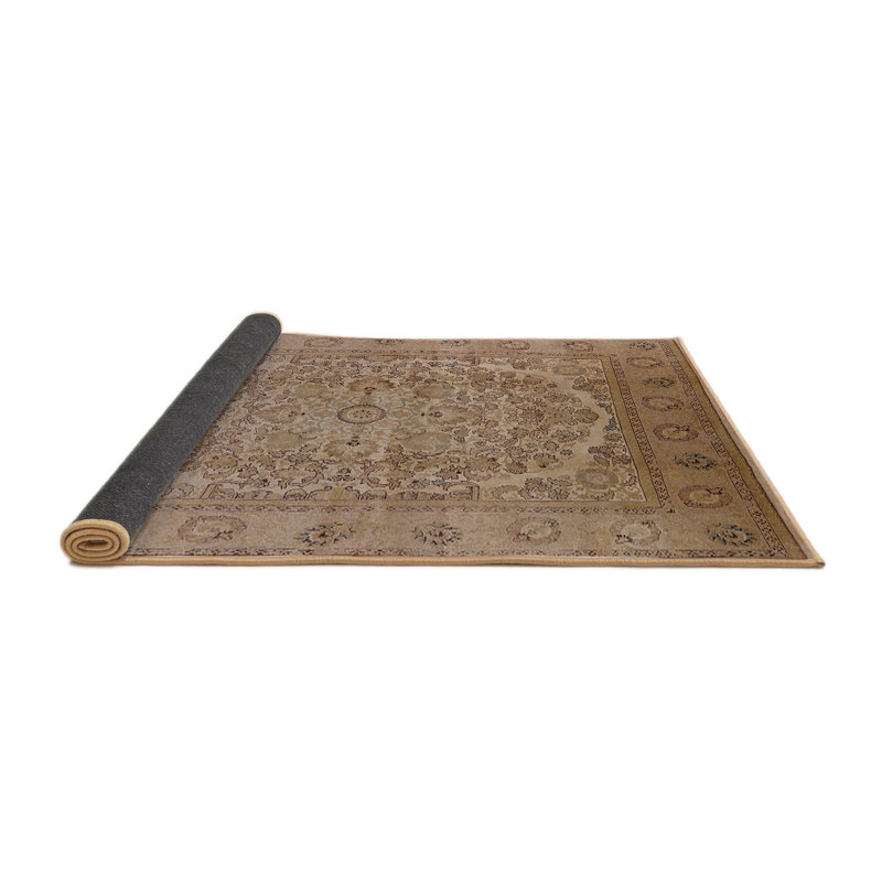 Tapis brun à motif oriental, Rond 6 pi