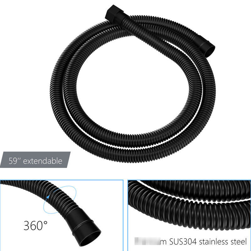 10 Inch Square, Matte Black, Dual Shower Head, Ceiling Mounted, System, - Scald Valve, 360 Adjustable, Rainfall, Handheld Black Square Mount Head System With Feature, Rainfall Spray Pattern, And For